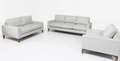 Sala Lowa, marca Mirza: diseño moderno de tres piezas con tapizado premium. Confort excepcional, estilo contemporáneo y alta durabilidad para tu hogar