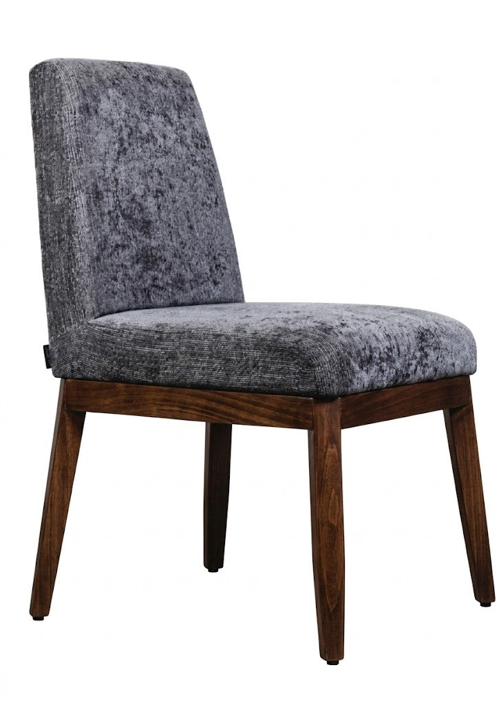 Silla Color Gris con patas en madera solida 