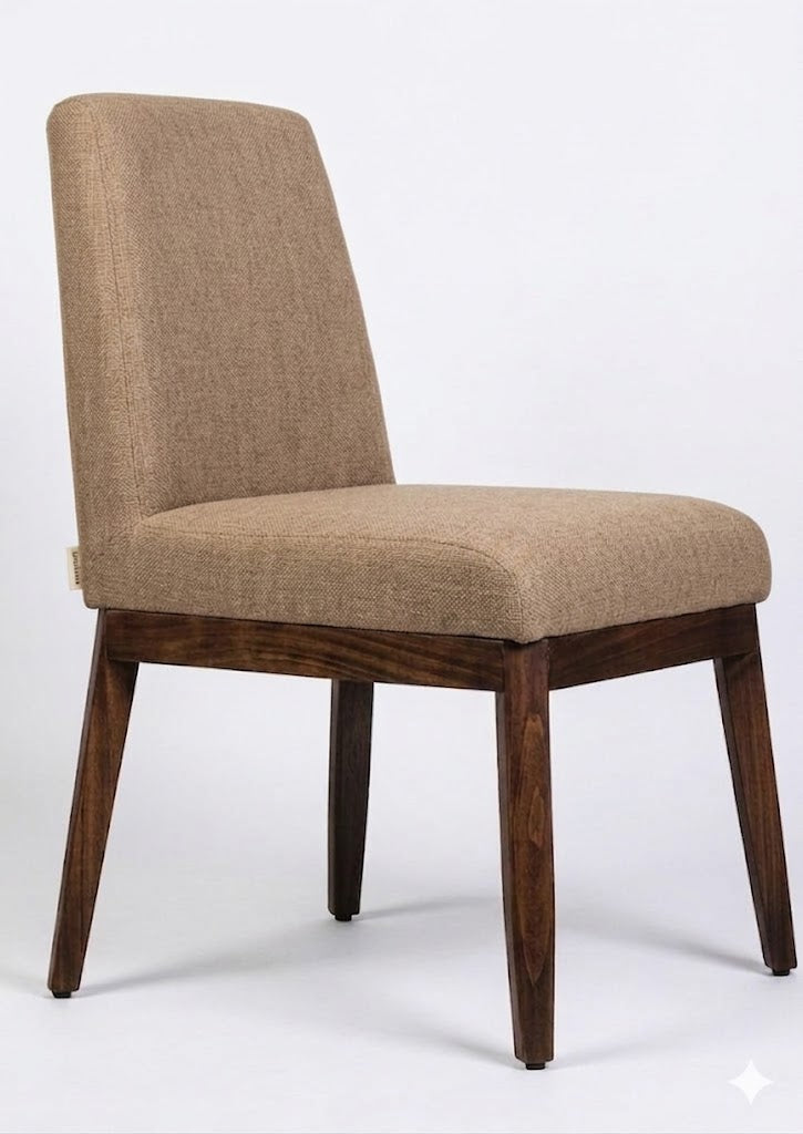 Silla color cafe en madera solida 