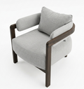 Sillón Live: diseño moderno con estructura en madera de nogal y tapizado premium. Confort excepcional, estilo minimalista y alta durabilidad.