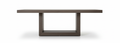 Mesa Soho: diseño minimalista y robusto con estructura sólida en madera de tono oscuro. Acabado premium, gran funcionalidad y elegancia atemporal para transformar tu comedor."