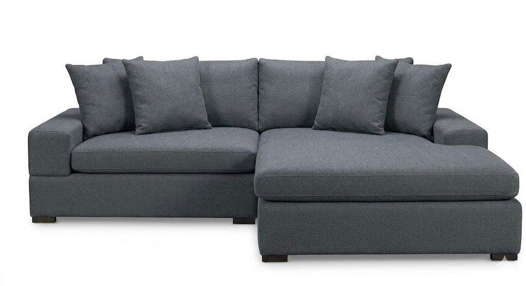 Sala seccional Violet: diseño moderno con chaise longue y cojines decorativos incluidos. Confort excepcional, estilo contemporáneo y alta durabilidad para tu hogar