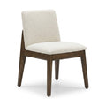 silla fabricada en madera solida de pino con tapiceria en color claro