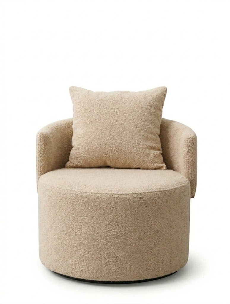 Sillón giratorio Forest: diseño moderno y envolvente con texturas premium. Confort excepcional, estilo contemporáneo y base giratoria para máxima funcionalidad en tu espacio