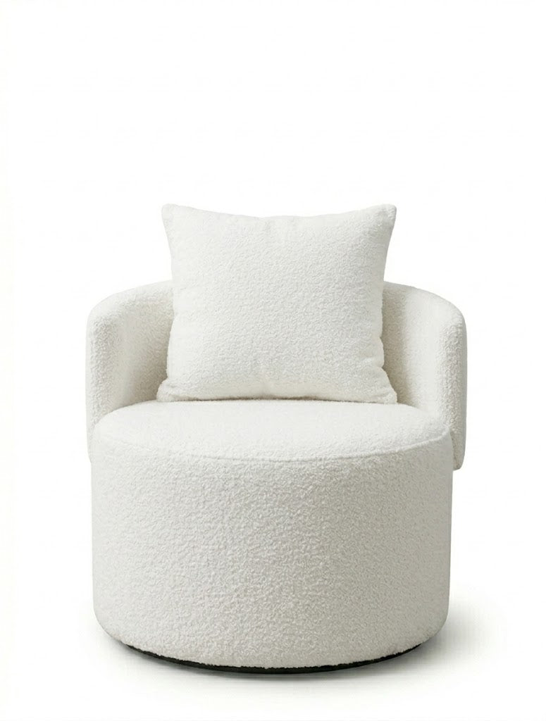 Sillón giratorio Forest: diseño moderno y envolvente con texturas premium. Confort excepcional, estilo contemporáneo y base giratoria para máxima funcionalidad en tu espacio