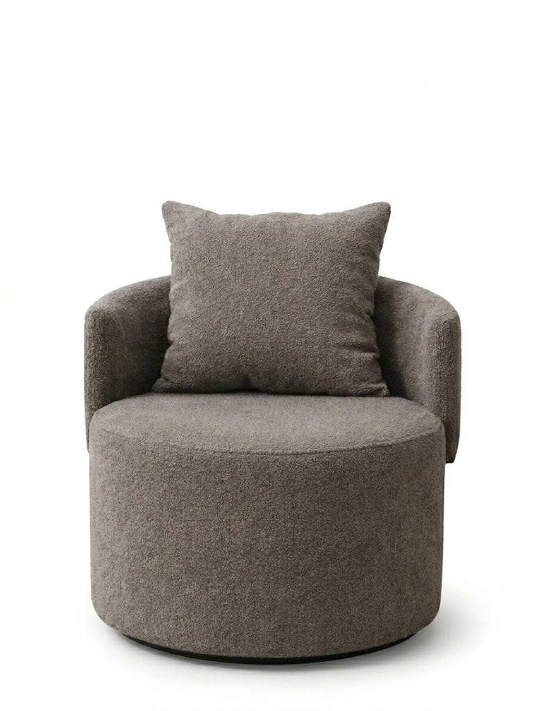 Sillón giratorio Forest: diseño moderno y envolvente con texturas premium. Confort excepcional, estilo contemporáneo y base giratoria para máxima funcionalidad en tu espacio